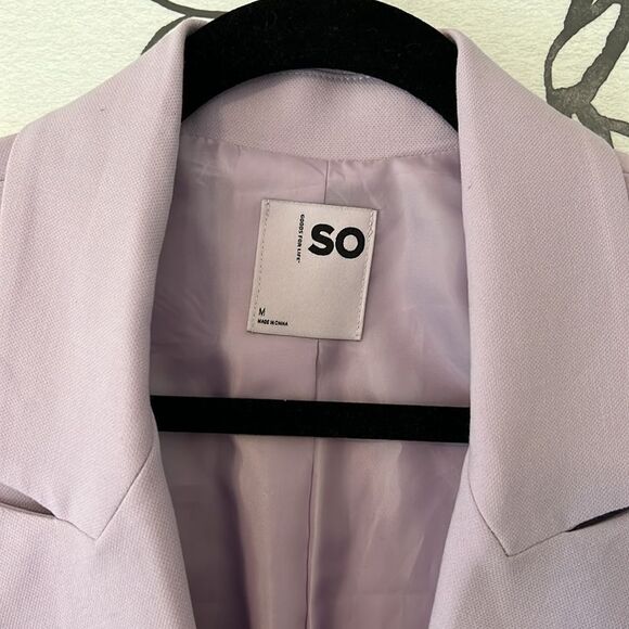 COPY - Lilac Mock Horn Double Breasted Blazer RELAXED FIT SO Size Medium MSRP $… - Picture 5 of 6